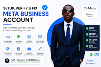 fix and setup meta business verification, whatsapp API and domain verification