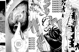 do manga illustration, mange page, comic page graphic novel, comic book artis