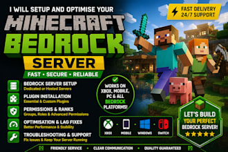 setup and optimise your minecraft bedrock servers