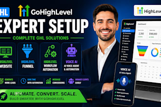ghl gohighlevel expert setup highlevel website funnel workflow automation voice