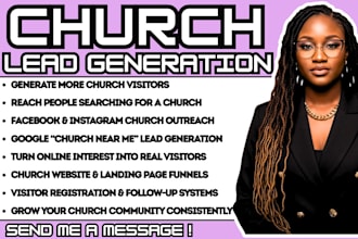 church website and run facebook google ad for church growth and event attendance