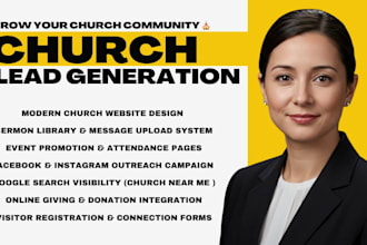 church website and run facebook google ad for church growth and event attendance