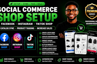 setup social commerce shop facebook tiktok instagram shop with product tagging