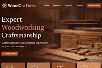build squarespace carpentry website woodworking contractor website