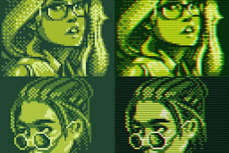 do pixel art animation, pixel art background environment, game art character