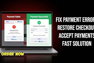 fix checkout, stripe or paypal payment errors on your website