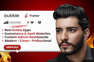 figma to bubble framer weweb real estate app custom dashboard ecommerce website