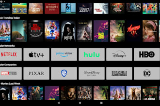 develop fire TV android TV samsung TV iptv ott live stream app with admin panel