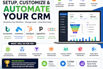 set up procore buildertrend jobnimbus hubspot pipedrive zoho integration