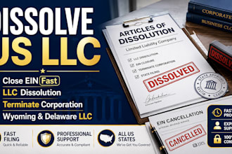 dissolve US llc close ein terminate corporation and file dissolution