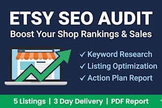 do etsy SEO audit and optimize your listings to boost sales