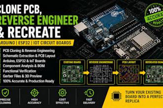 clone pcb, reverse engineer pcb recreate arduino, esp32, iot circuit boards