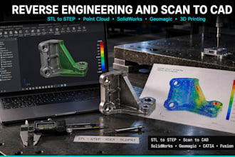reverse engineering stl to step repair scan to cad 3d model solidworks geomagic