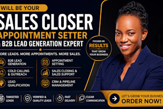 be your high ticket sales closer and sales representative