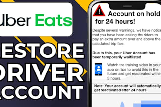 reactivate deactivated uber eats, doordash, spark driver and uber account