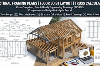 do structural framing plans, floor joist layout, and truss calculations