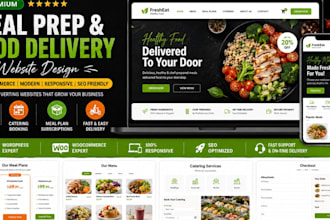 design meal prep website food delivery website woocommerce catering website
