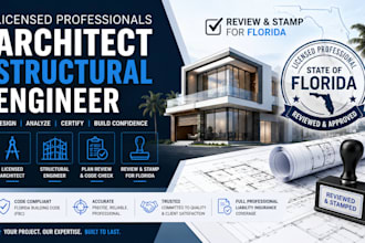 licensed architect, structural engineer, review and stamp for florida
