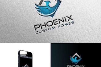 design amazing custom bird phoenix logo