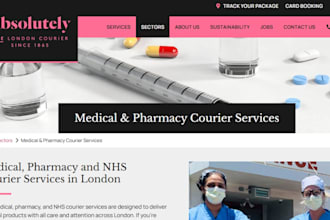 courier website medical website medical courier logistics website
