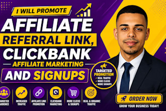 promote affiliate referral link, clickbank affiliate marketing and signups