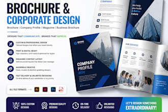 design professional brochures, company profiles, and corporate magazines