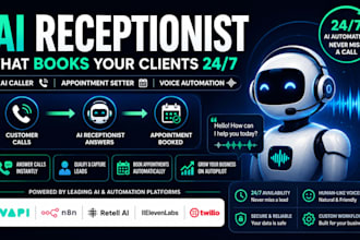build n8n ai receptionist, ai caller and appointment setter with vapi ai