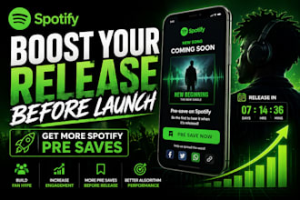 do spotify pre save music promotion for unrelease spotify song pre save campaign