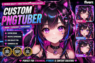 create custom pngtuber or giftuber animated avatar for vtuber streamers