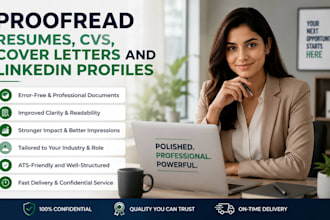 proofread resumes cvs cover letters and linkedin profiles