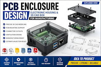 pcb design enclosure electronics housing case 3d product cad box in solidworks