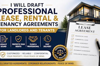 draft professional lease rental tenancy agreements for landlords and tenants
