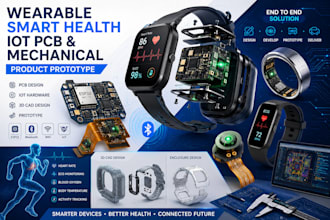 design wearable smart health iot pcb, mechanical product prototype