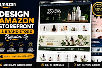 design amazon storefront and brand store professionally