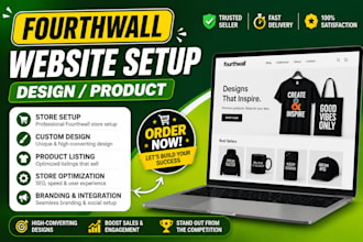 fourthwall website, setup fourthwall store, design merch pod and pod integration