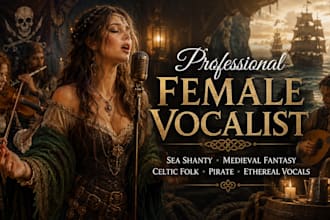 sing sea shanty, medieval fantasy, ethereal vocal, pirate, irish celtic, folk