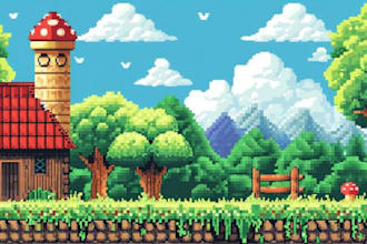 create pixel art background game assets scene animation rpg tileset tilemap