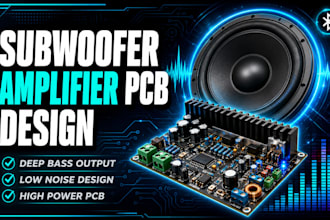 design high power subwoofer amplifier pcb with stable bass output