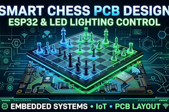 design smart chess pcb and led lighting control systems with esp32