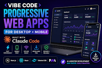vibe code progressive web apps for desktop and mobile using claude coding