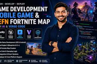 do unity unreal engine game development mobile game uefn fortnite map verse code