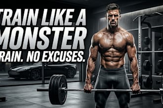 design luxury viral gym fitness youtube thumbnails in 4k HD