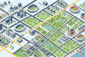 illustrate a custom vector site plan