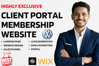 build client portal website online course customer portal membership website