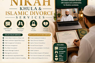 provide professional online nikah khula islamic divorce services