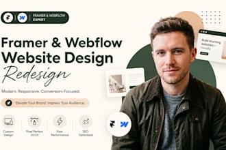 webflow website, framer website,  webflow developer figma to webflow or framer