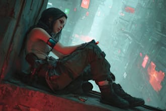 make a cyberpunk character art