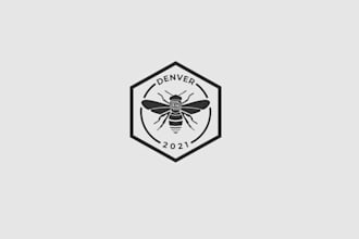 design buzz honey bee denver pollinator conference logo