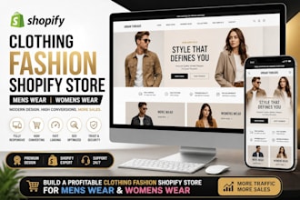 build clothing fashion shopify store mens wear womens wear shopify store