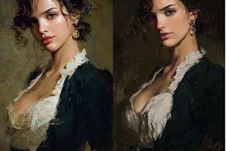 create artistic oil painting portraits